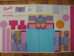 Barbie "fold And Go" Kitchen Fabric Panel Springs Industries-mattel 2001 New. Price: $15.00.