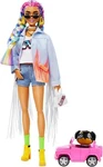 Mattel Barbie Extra Doll #5 Long-fringe Denim Jacket With Puppy 2020 Model Used. Price: $24.99.