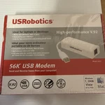 Usrobotics USR5637 Cable 56KBPS Usb Modem New Sealed In Box. Price: $110.00.