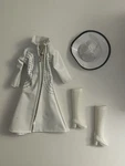 Barbie 1970 Vintage White Raincoat Boots And Hat Used. Price: $35.00.