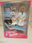 1997 Dentist Blonde Barbie With African American Patient And Real Sounds New. Price: $26.99.