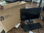 Hp P224 21.5" Led Monitor 1920X1080 16:9 Hdmi Vga Dp Stand Keyboard Black Open. Price: $90.00.