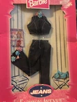 Barbie Fashion Avenue Jeans #19179 Blue Denim Bell Bottom Flower Pant Set New. Price: $39.97.