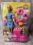 Barbie Travel Doll & Puppy Playset 10+ Accessories, Mattel Toy, New. Price: $26.99.