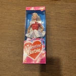 1995 Mattel Valentine Barbie White Dress Red Print Special Edition 15172 Nib New. Price: $25.00.