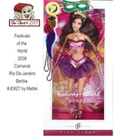Fotw 2006 Festivals Of The World Carnaval Rio Barbie J0927 Nrfb Mattel New. Price: $49.95.