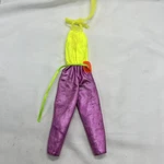 Barbie And The Rockers Diva Doll Outfit Jumpsuit Yellow Pink 1985 Mattel 2427 Used. Price: $7.20.