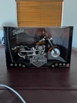 Harley-davidson Collectible Fat Boy Replica Motorcycle Barbie Used. Price: $80.00.