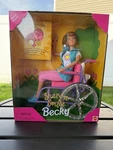 Mattel Barbie Share Smile Becky Fashion Doll W/ Wheelchair, Necklace, Se New. Price: $25.00.