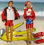 Barbie Ken Baywatch Lifeguard Doll Set 90S Beach Malibu Accessories Wave Runner Used. Price: $28.99.