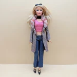 2004 Barbie Fashion Fever H0645 Pink Black Tweed Pants Wool Jacket Mattel Doll Used. Price: $40.00.
