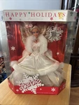 Vintage 1989 Happy Holidays Barbie Doll Mattel #3523 Winter Gown New Damaged Box. Price: $199.99.