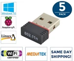 5X Lot Mediatek Mini Usb Wifi Wireless Network Adapter 802.11 For Hp Dell Lenovo New. Price: $25.00.