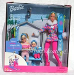Barbie Stacie Kelly Dolls Skiing Vacation Gift Set Real Working Lift New 2000. Price: $86.00.