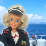 1991 Mattel Barbie Special Edition Stars 'n Stripes Marine Corps Doll #7549 Used. Price: $25.00.